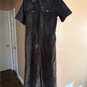 Universal Thread Suede-Look Jumpsuit in Dark Brownish denim tent